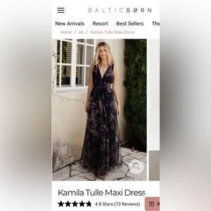 Baltic Born Navy Floral Maxi Dress